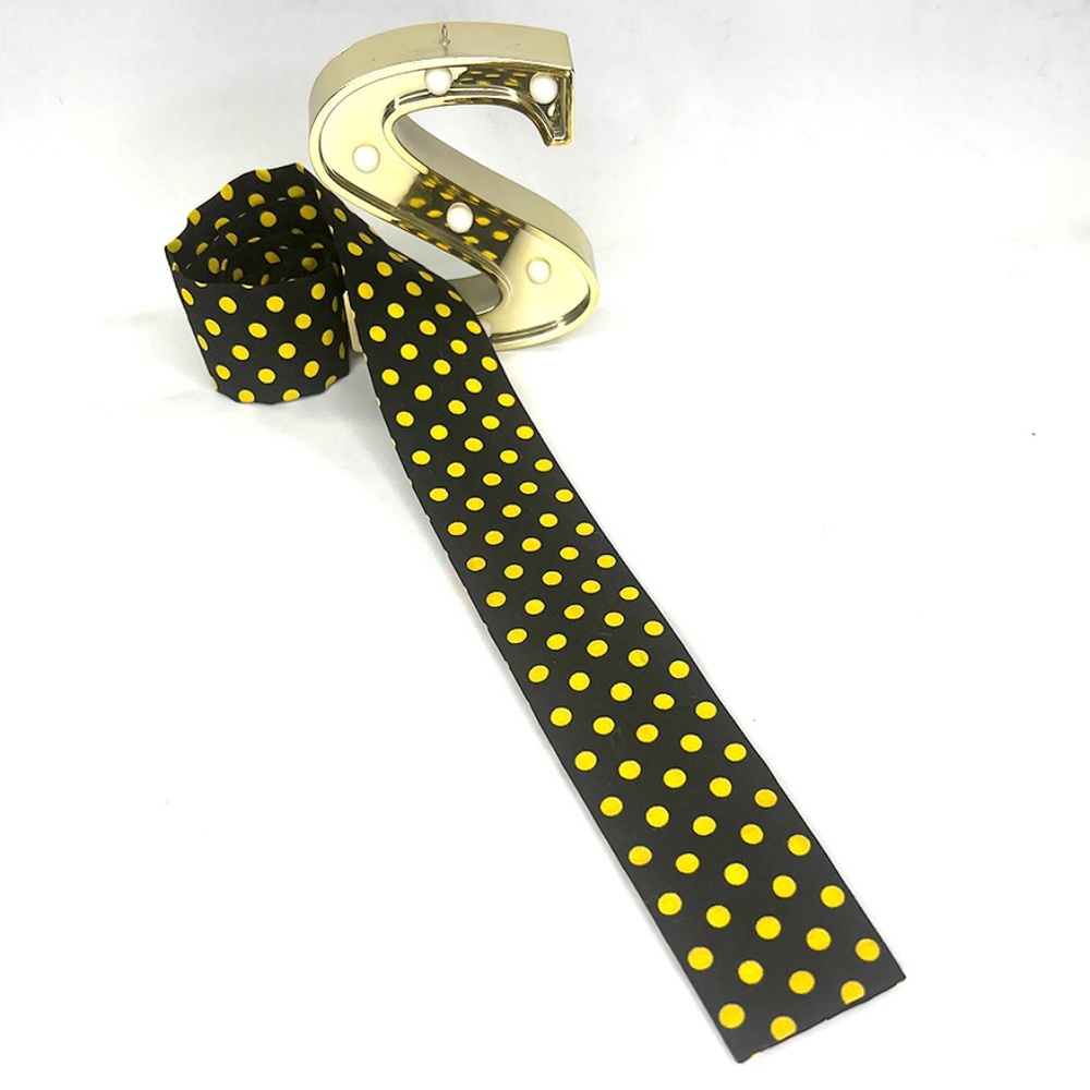 Vintage Rooster Yellow Polka Dot Tie